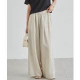 キナリストライプ | ダブルウエストシアーイージーパンツ | RANAN