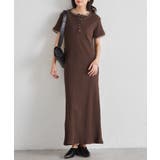 ブラウンケイ | レイヤードヘンリーネックリブワンピース | RANAN