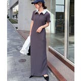 ダブルカラーリブワンピース | RANAN | 詳細画像1