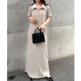 ベージュケイ | ダブルカラーリブワンピース | RANAN