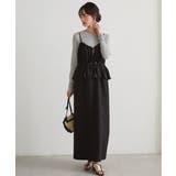 リボンギャザーペプラムナローワンピース | RANAN | 詳細画像2 