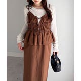 リボンギャザーペプラムナローワンピース | RANAN | 詳細画像29 