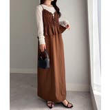 リボンギャザーペプラムナローワンピース | RANAN | 詳細画像33 