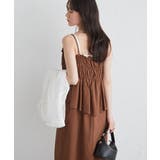 リボンギャザーペプラムナローワンピース | RANAN | 詳細画像36 