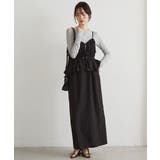 リボンギャザーペプラムナローワンピース | RANAN | 詳細画像5 