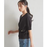 ゴールド調ボタン5分袖ニットカーディガン | RANAN | 詳細画像10