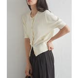 ゴールド調ボタン5分袖ニットカーディガン | RANAN | 詳細画像6