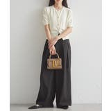 ゴールド調ボタン5分袖ニットカーディガン | RANAN | 詳細画像7