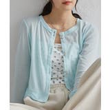 ブルー | シアーリブカーディガン | RANAN