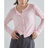 ピンク | シアーリブカーディガン | RANAN