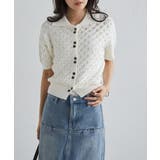 透かし柄サマーニットポロカーディガン | RANAN | 詳細画像5