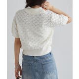 透かし柄サマーニットポロカーディガン | RANAN | 詳細画像6