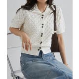 透かし柄サマーニットポロカーディガン | RANAN | 詳細画像7