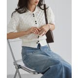 透かし柄サマーニットポロカーディガン | RANAN | 詳細画像8