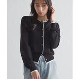 ブラックケイ | レイヤード風バイカラーシアーカーディガン | RANAN