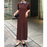 【S～LLサイズ展開】ダブルカラーポロニットワンピース | RANAN | 詳細画像29 