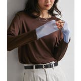 異素材使いレイヤードスリーブロングTシャツ | RANAN | 詳細画像1