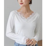 チュールレースVネックリブロングTシャツ | RANAN | 詳細画像27