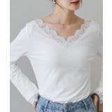 チュールレースVネックリブロングTシャツ | RANAN | 詳細画像28