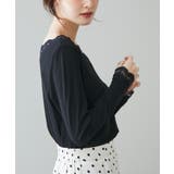 チュールレースVネックリブロングTシャツ | RANAN | 詳細画像8