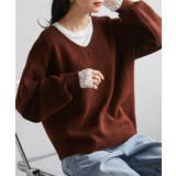 ふんわり柔らか!ヤクライクVネックニット【M~3L展開】 | RANAN | 詳細画像14