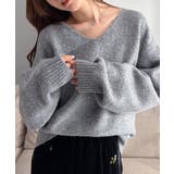 モクグレー | ふんわり柔らか!ヤクライクVネックニット【M~3L展開】 | RANAN