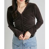 ベロアフリルVネックロングTシャツ | RANAN | 詳細画像6 