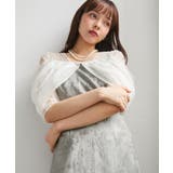 【SP~LLサイズ展開】オフショルデザイン花柄ジャカードドレス | RANAN | 詳細画像11