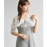 【SP~LLサイズ展開】オフショルデザイン花柄ジャカードドレス | RANAN | 詳細画像3