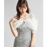 グレーケイ | 【SP~LLサイズ展開】オフショルデザイン花柄ジャカードドレス | RANAN