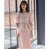 【SP~LLサイズ展開】バブルスリーブペプラムジャカードドレス | RANAN | 詳細画像16