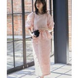 【SP~LLサイズ展開】バブルスリーブペプラムジャカードドレス | RANAN | 詳細画像18