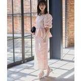 【SP~LLサイズ展開】バブルスリーブペプラムジャカードドレス | RANAN | 詳細画像20