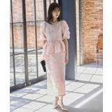 【SP~LLサイズ展開】バブルスリーブペプラムジャカードドレス | RANAN | 詳細画像23