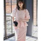 【SP~LLサイズ展開】バブルスリーブペプラムジャカードドレス | RANAN | 詳細画像25
