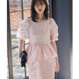 【SP~LLサイズ展開】バブルスリーブペプラムジャカードドレス | RANAN | 詳細画像26