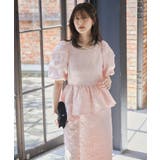 【SP~LLサイズ展開】バブルスリーブペプラムジャカードドレス | RANAN | 詳細画像28