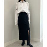 ブラック2 | ＜solleim＞ハイウエストスリットナロースカート | RANAN