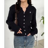 ＜solleim＞キーネックケーブルニットカーディガン | RANAN | 詳細画像1 