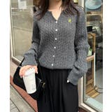 ＜solleim＞キーネックケーブルニットカーディガン | RANAN | 詳細画像7 