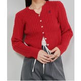 ボルドー2 | ＜solleim＞キーネックケーブルニットカーディガン | RANAN