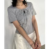 フロントリボンギャザーTシャツ | RANAN | 詳細画像9