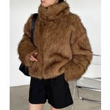 ベージュ | <solleim>MIXカラーショート丈フェイクファーブルゾン | RANAN