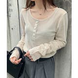 シアーベロアヘンリーネックトップス | RANAN | 詳細画像3 