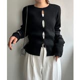 ブラック | フロントホールリブニット | RANAN