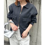 <solleim>ダブルジップ襟付きニットブルゾン | RANAN | 詳細画像6