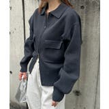 <solleim>ダブルジップ襟付きニットブルゾン | RANAN | 詳細画像9