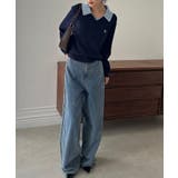 刺繍入りレイヤード襟ニット | RANAN | 詳細画像13 