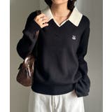 刺繍入りレイヤード襟ニット | RANAN | 詳細画像16 