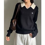 刺繍入りレイヤード襟ニット | RANAN | 詳細画像17 